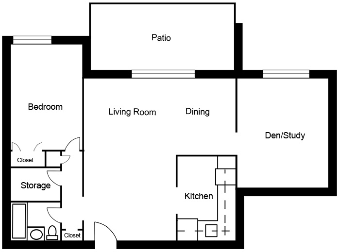 Chateau West - 1 Bedroom with Den