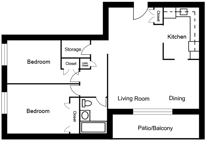 Chateau West - 2 Bedroom Suite B