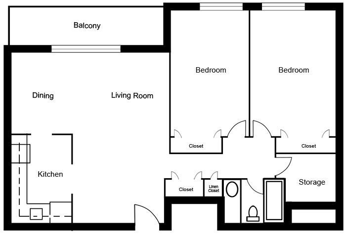 Chateau West - 2 Bedroom Suite C