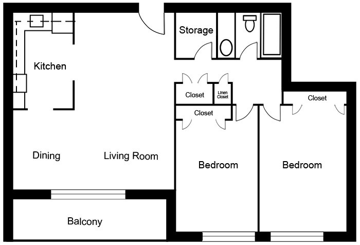 Chateau West - 2 Bedroom Suite C1