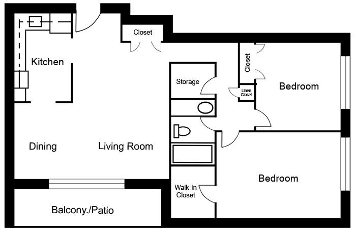 Chateau West - 2 Bedroom Suite D