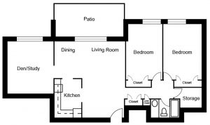 Chateau West - 2 Bedroom with Den
