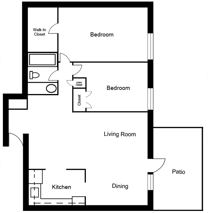 Chateau West - 2 Bedroom Suite F