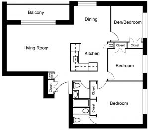 Chateau West - 3 Bedroom Suite