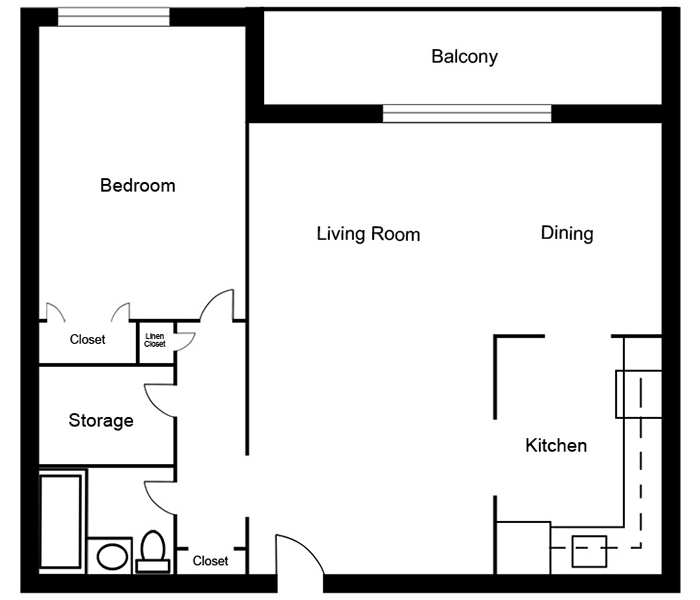 1 Bedroom - Suite A