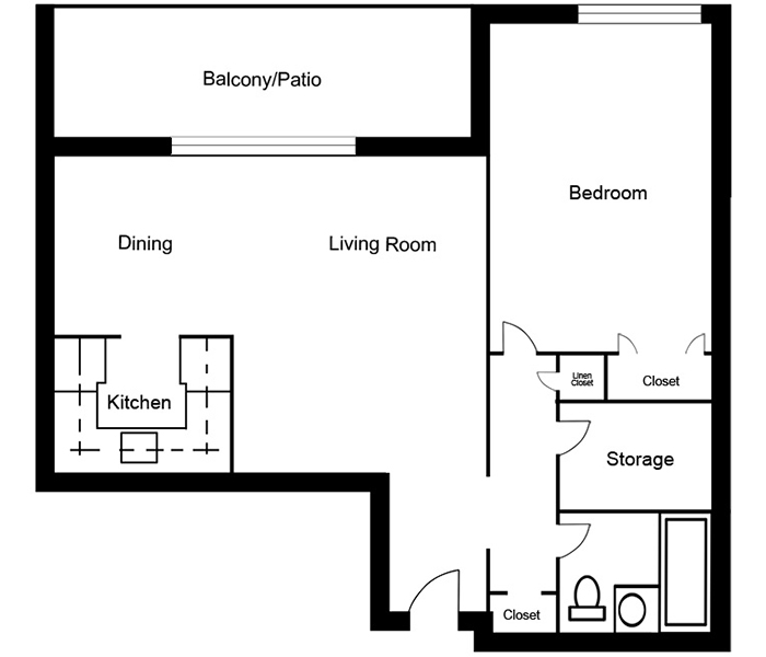 1 Bedroom - Suite B