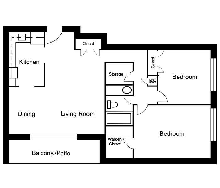 2 Bedroom - Suite D