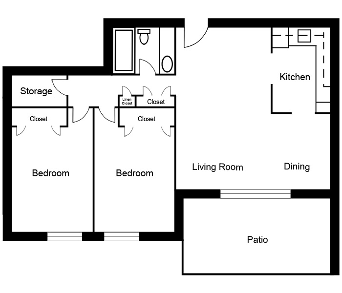 2 Bedroom - Suite E