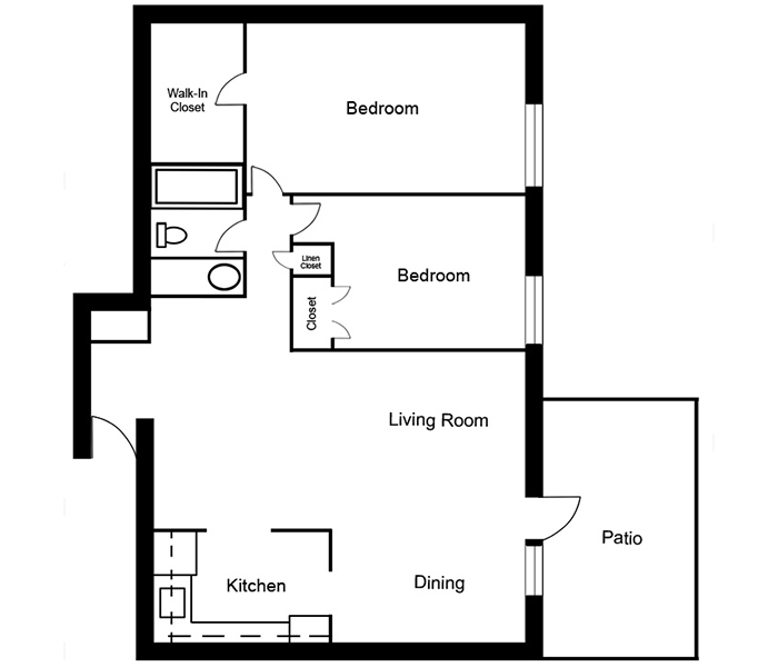 2 Bedroom - Suite F